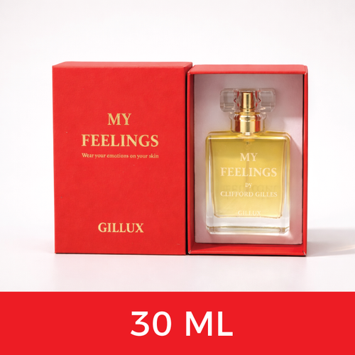 GILLUX My Feelings Eau de Parfum 30ML fragrance bottle with red packaging